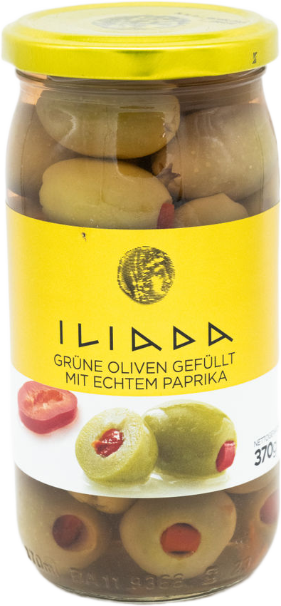 Iliada Grüne Oliven m. Paprika 370 g