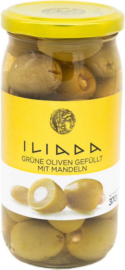 Iliada grüne Oliven m. Mandeln 370 g