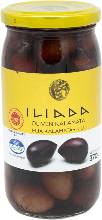 Iliada schwarze Oliven m. Kern 370 g