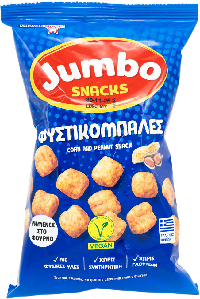 Jumbo Erdnusschips-Fistikombales 45 g.