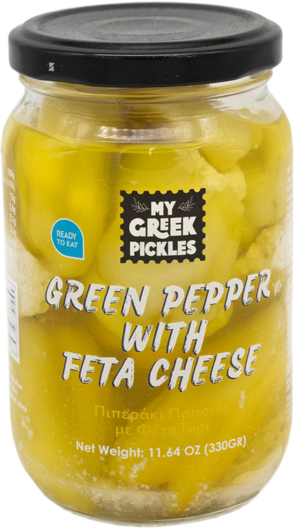 My Greek Pickles Grüne Peperoni m. Feta 330g